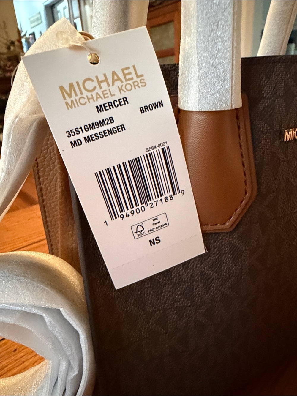 Michael Kors Brown Logo Satchel with Gold Hardware - Picture 2 of 7